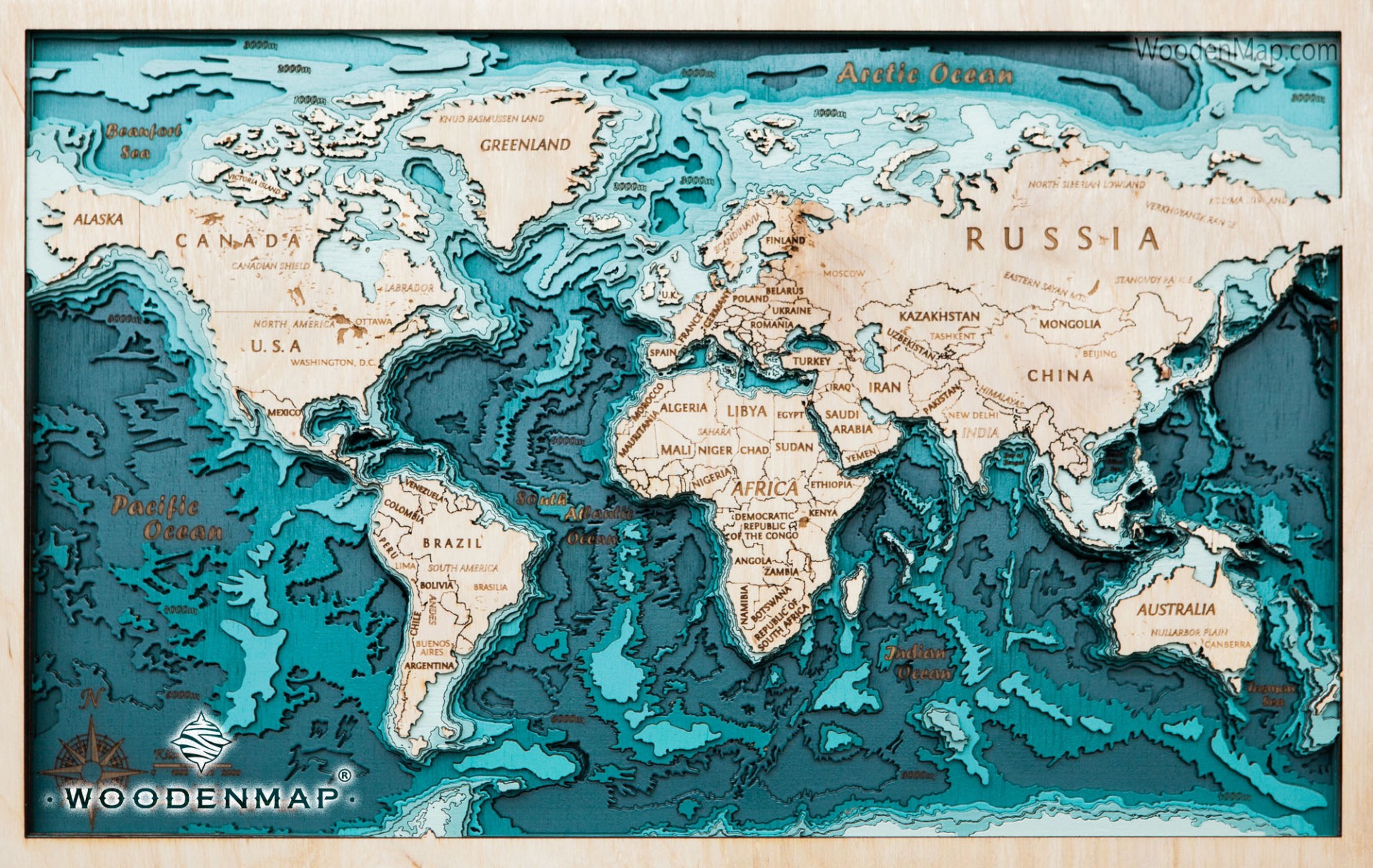 Woodenmap - Карта Мира №1