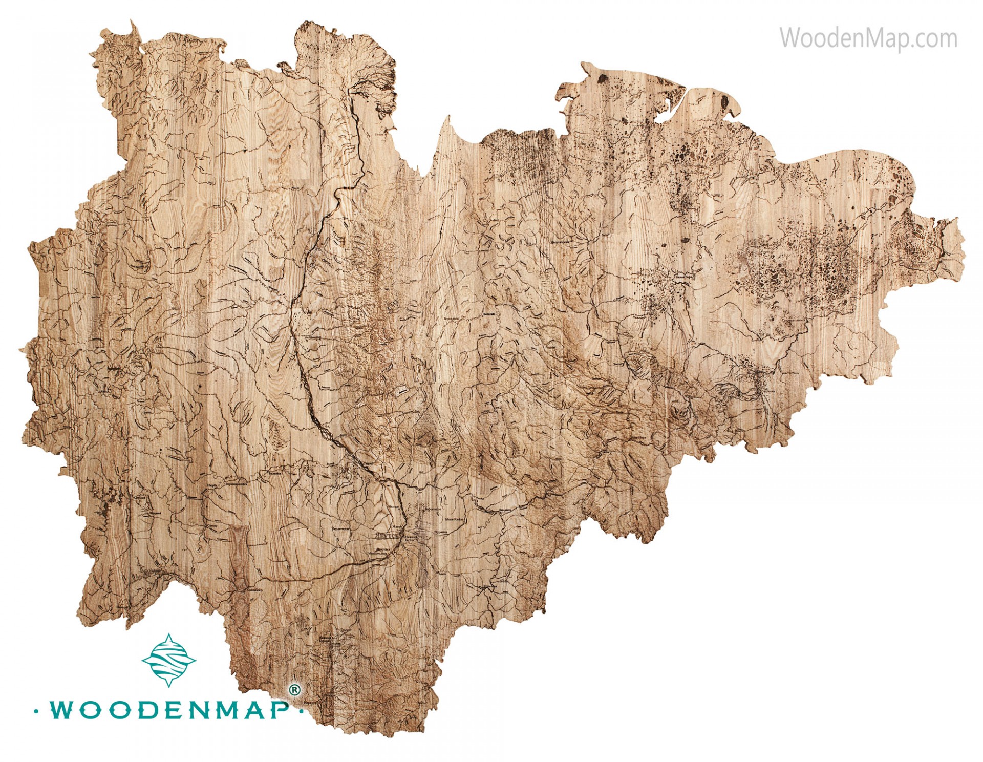 Woodenmap - Карта республики Саха (Якутия)