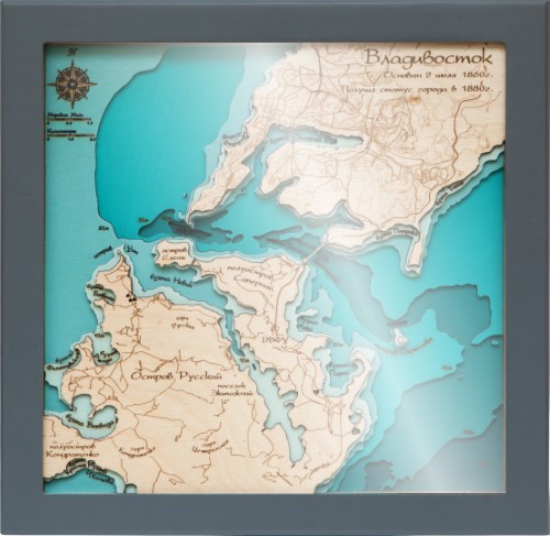 Woodenmap - Карта Камчатского края №2